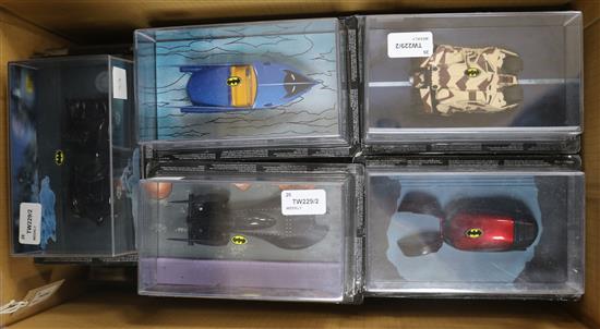 A Batman Automobilia collection, comprising 26 various diecast vehicles in original plastic cases